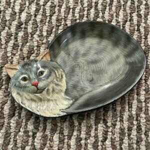 Vintage Cat Tray Cat Decor Table Tray Rare Vintage Cat Home Decor Cat Ash Tray